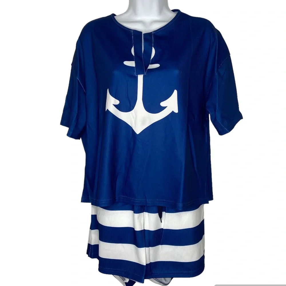 Nautical Anchor Shorts Set NWT